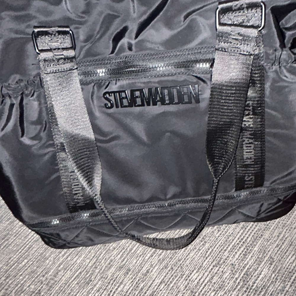 Steve Madden Black Duffel Bag